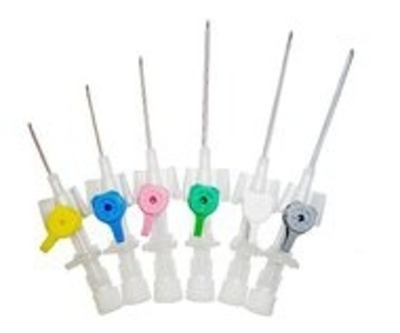 Катетер G14 внутривенный HEALFLON с крыльями и дополнительным портом