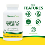 NaturesPlus, Super C, комплекс с витамином C, 180 капсул