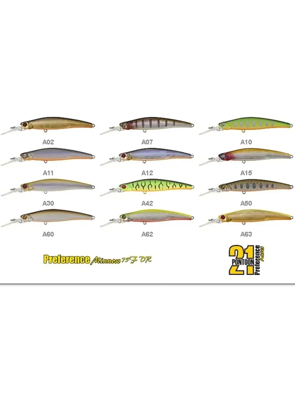 Воблер PREFERENCE MINNOW 75F-DR A30 75 мм. 5.0 гр. 0.8-1.2м.