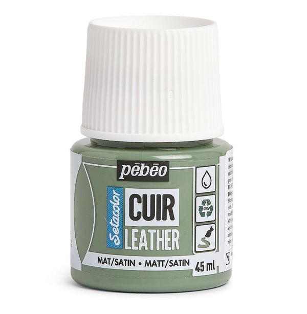 Краска по коже Setacolor 45 мл, 295615 зеленый матча, Pebeo, 295615