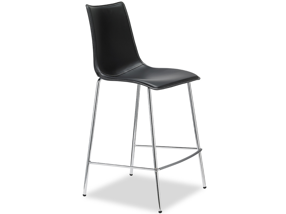 Стул полубарный с обивкой Scab Design Zebra Pop, хром