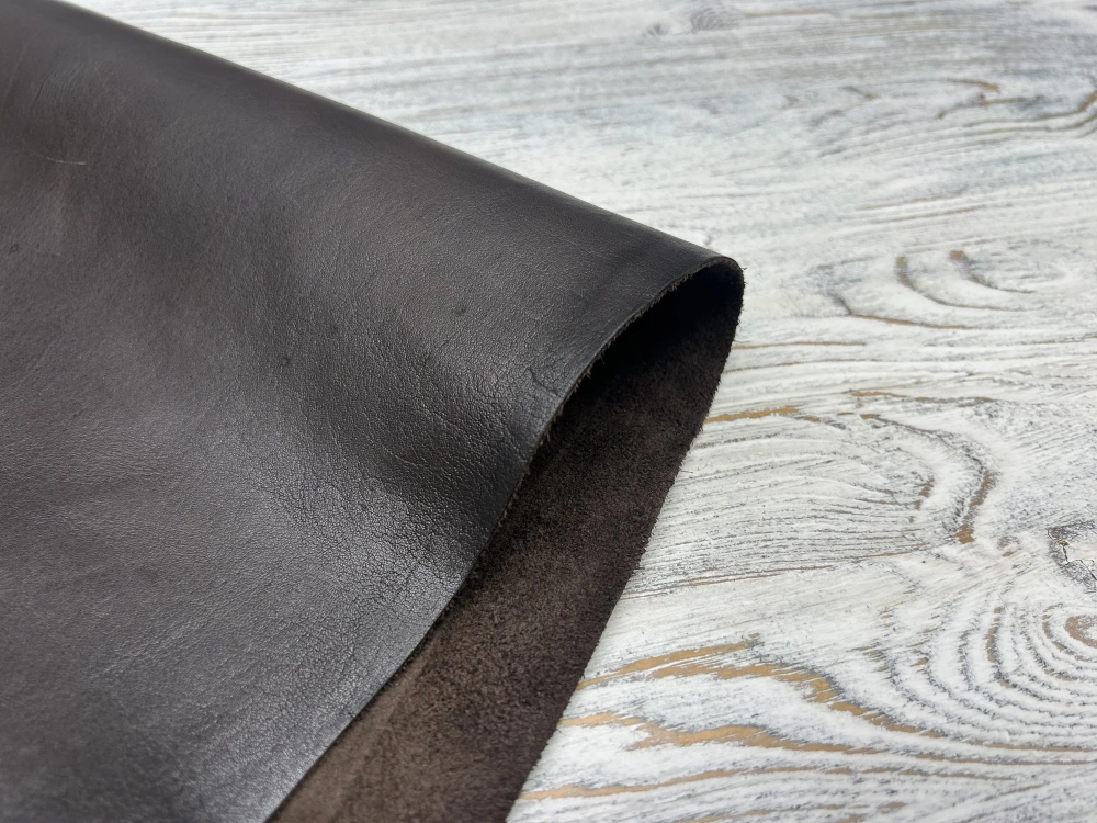 Натуральная кожа растительного дубления Наппа цв. Коричневый / Nappa Wax Dark Brown