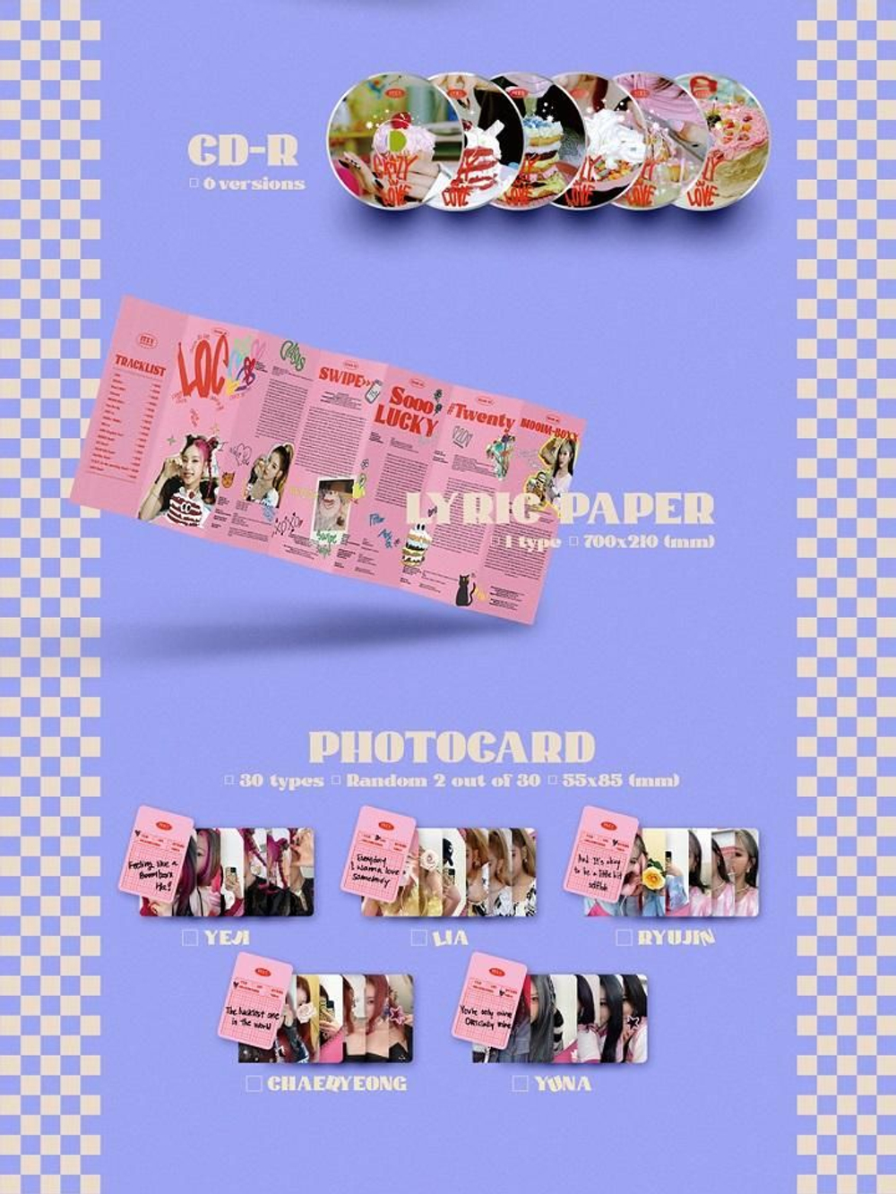 Альбом ITZY - CRAZY IN LOVE 1st Album RANDOM Version
