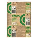 Полотенца бумажные 250 шт. FOCUS (Система H2) Eco, 1-слойные, белые, КОМПЛЕКТ 12 пачек, 24х21,5, Z-сложение, 5083814/5069958