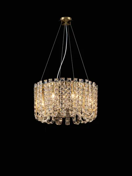 Люстра подвесная NewRgy NW082-ф500*H280(1200) BRONZE, 8×40 Вт, бронзовая