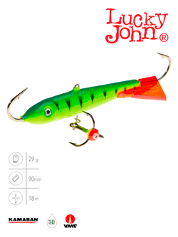 Балансир Lucky John CLASSIC 9 с тр. 85мм/36RT блистер