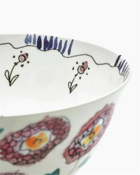 Салатник 18 см Anemone Milk Midnight Flowers