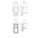 Уличный настенный светильник Arte Lamp MISTERO A3322AL-2BK