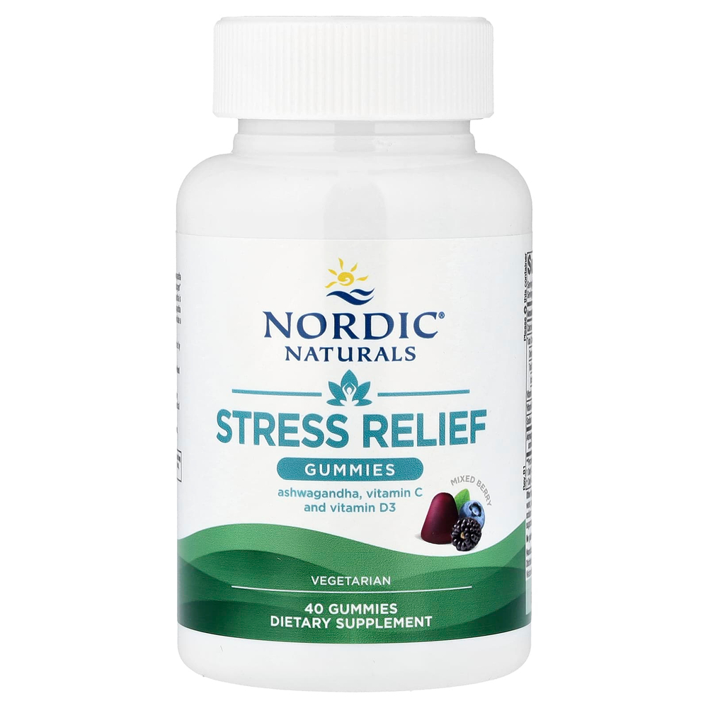 Nordic Naturals, жевательные таблетки для снятия стресса, ягодный вкус, 40 жевательных таблеток