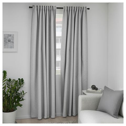 Комплект штор IKEA VILBORG (ВИЛБОРГ), Серый, 145x250 см, 2 шт