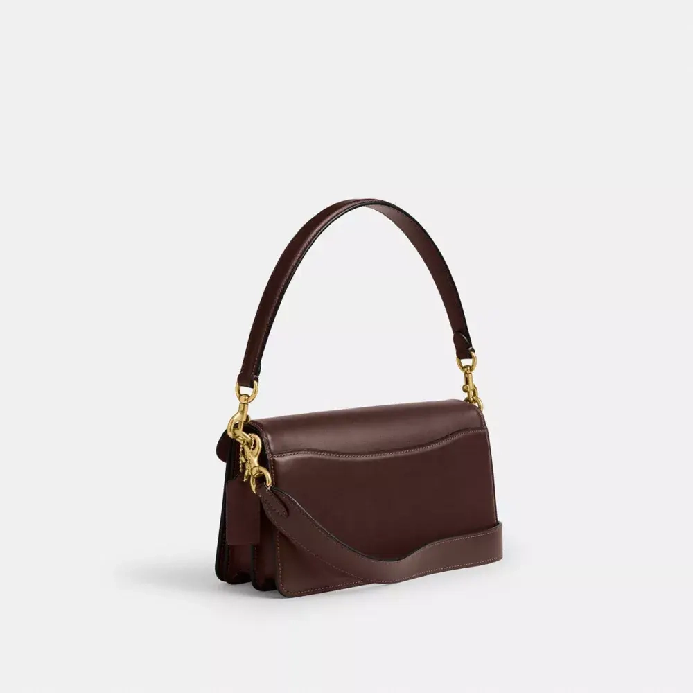 COACH СУМКА ЧЕРЕЗ ПЛЕЧО SIGNATURE CANVAS TABBY 26, ТЕМНО-КОРИЧНЕВЫЙ