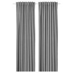 Комплект штор IKEA ROSENMANDEL (РОЗЕНМАНДЕЛ), Серый, 135x250 см, 2 шт