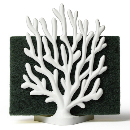 Держатель для мочалок coral sponge, белый