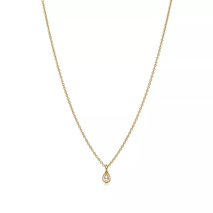 Подвеска из жёлтого золота 18k c бриллиантом 0.07ct,Tiffany 💠 Yard