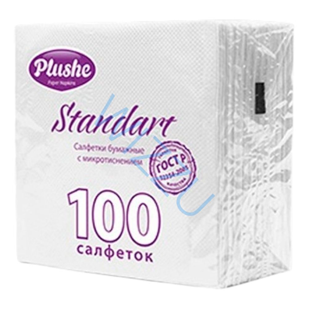 салфетка бумажная Plushe standart 1 сл 100 листов 20 шт