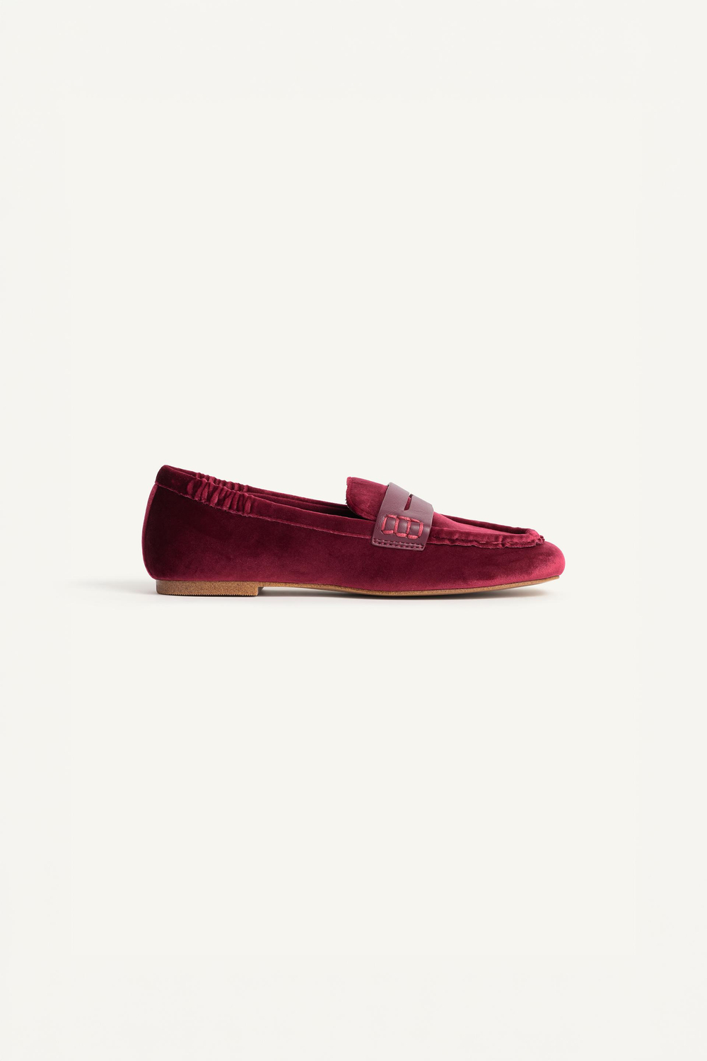 ZARA ВЕЛЮРОВЫЕ МОКАСИНЫ - LIMITED EDITION, КРАСНЫЙ