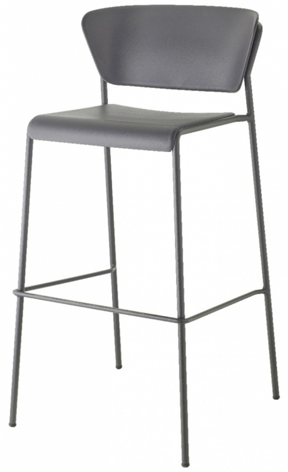 Стул пластиковый барный Scab Design Lisa Technopolymer Go Green, антрацит