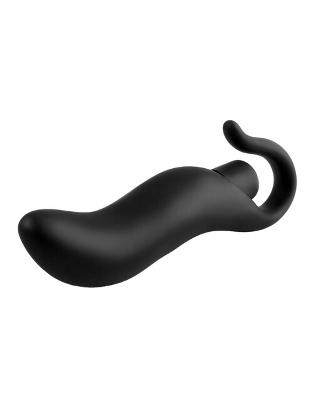 Силиконовый стимулятор ануса с вибрацией Pull Plug Vibe (Цвет: черный)