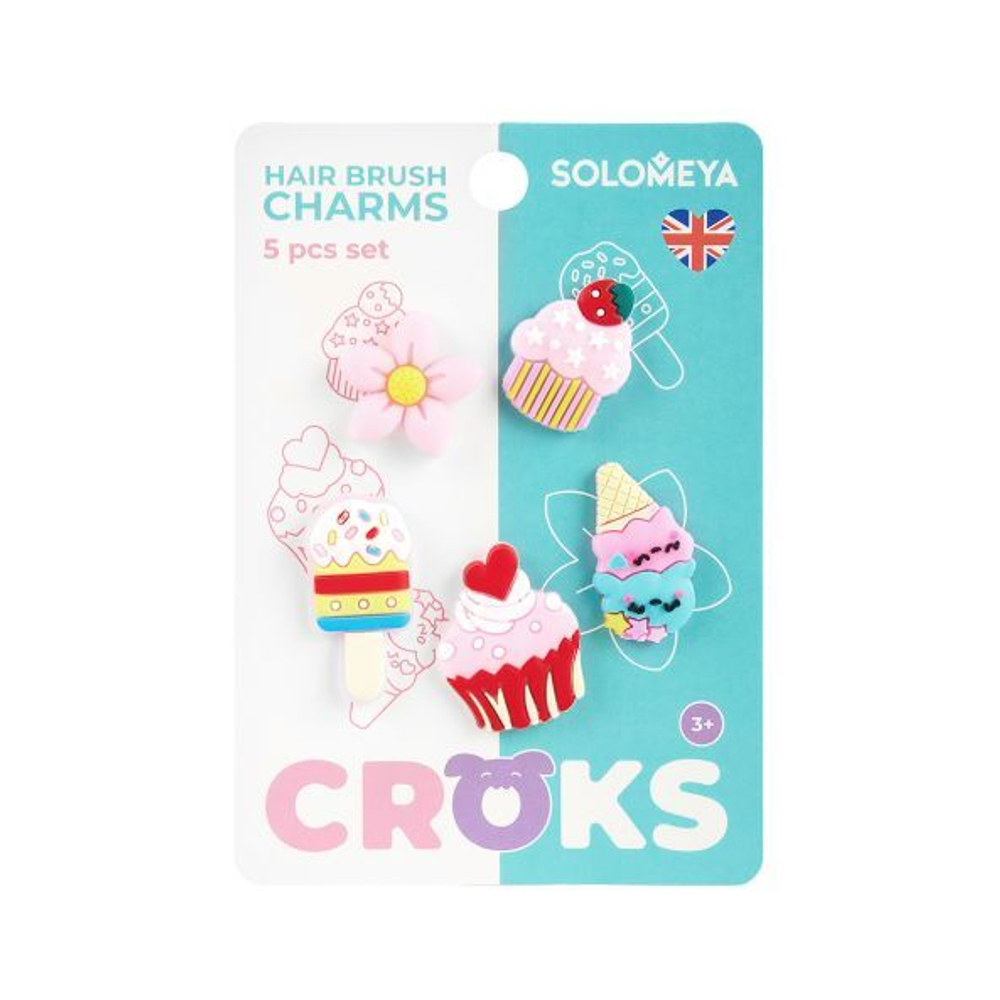 Solomeya Set of charms for hair brush набор украшений для расчески