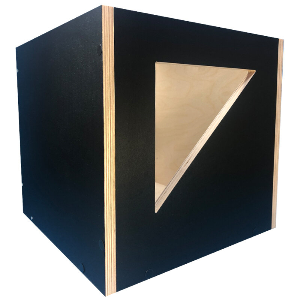 Ящик для хранения виниловых пластинок (BLACKCUBE100) черного цвета