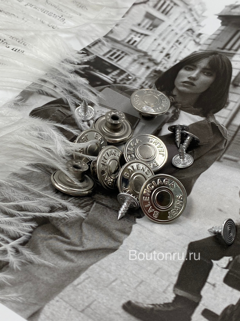 Пуговицы установочные серебряные БЛНСГ