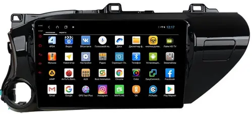 Магнитола для Toyota Hilux 8 2015-2023+ - Parafar PF063LUX2XHD на Android 13, CarPlay, 4G SIM-слот