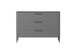 Комод Type oak 3 ящика ширина 120 см (серый)