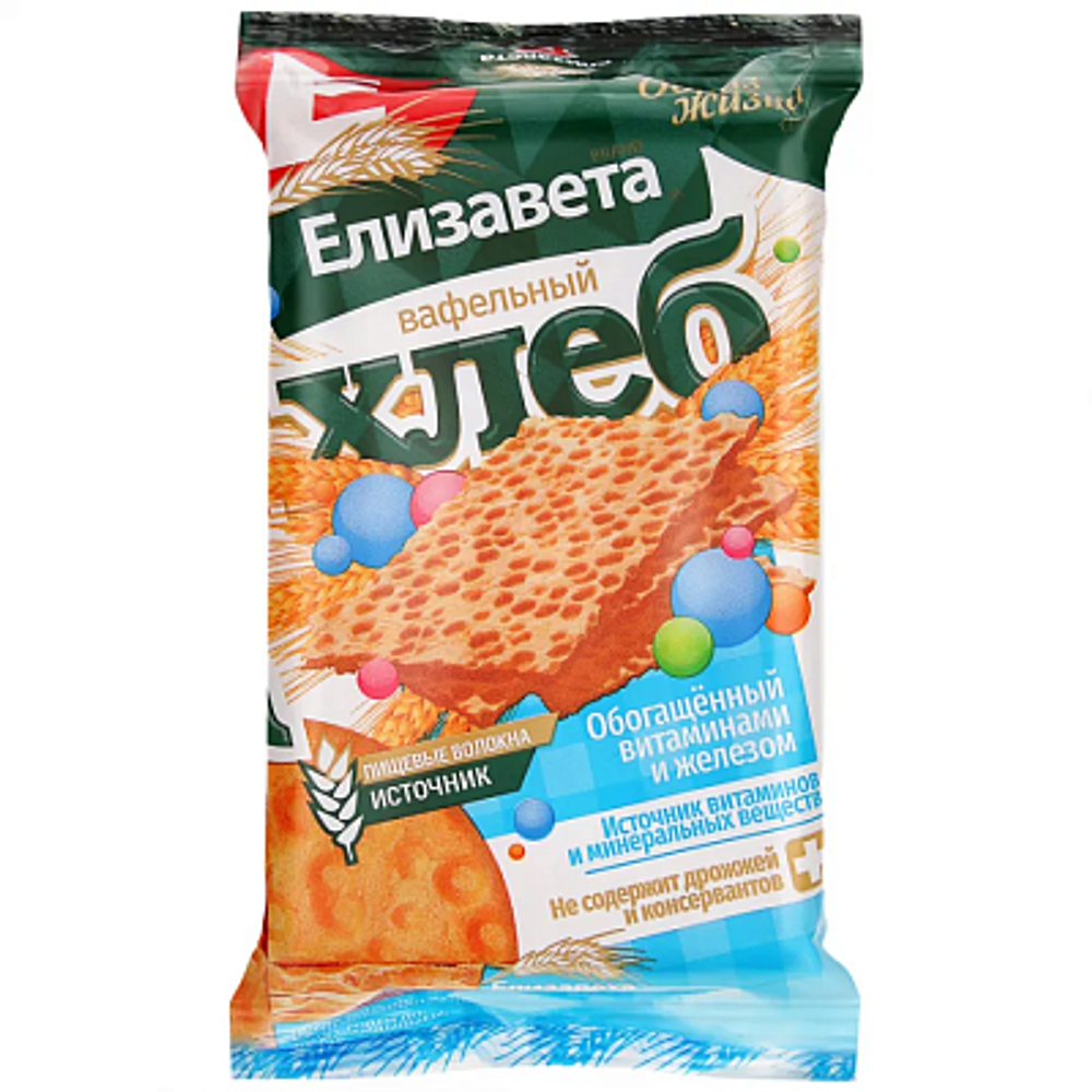 Вафельный хлеб Елизавета с вит и желез 80гр, шт