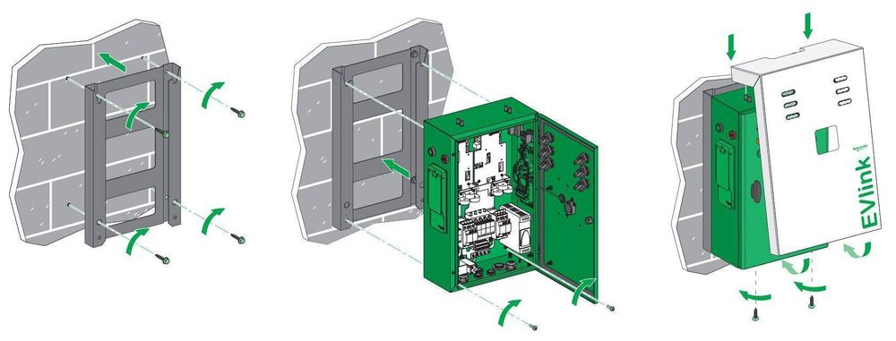 Зарядная станция EVlink PARKING Wall, RIFD (EVW2S22P04R) - 5