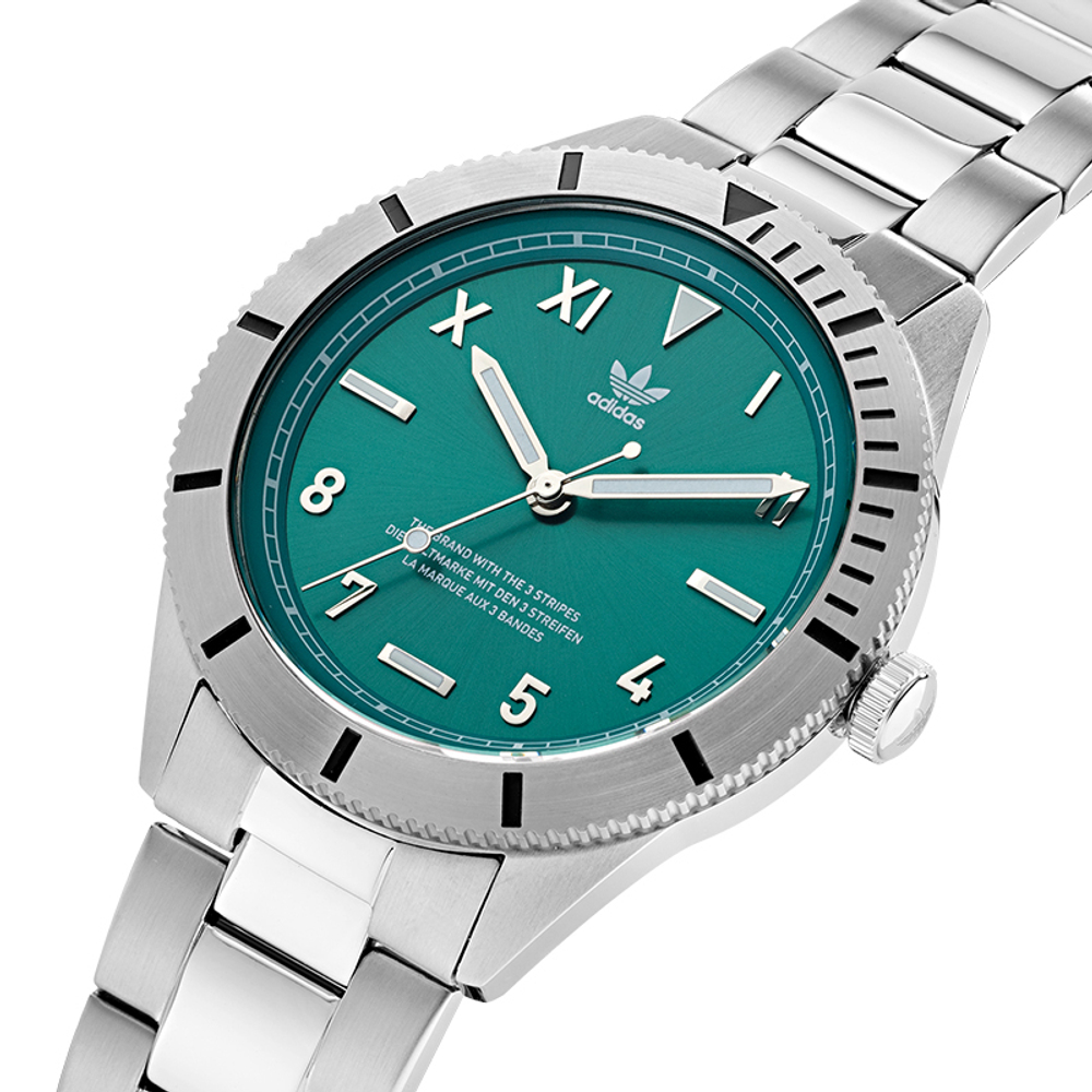 Adidas Originals Wrist Watch Quartz Movement Stainless Steel Strap 41mm Green Dial Unisex 50m Water Resistant