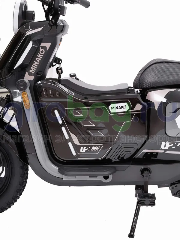 Электроскутер MINAKO U2 PRO 1500W (60V/45Ah) - Чёрный фото №8