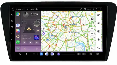 Магнитола для Skoda Octavia A7 2013-2020 - Kuberg OL-1916 QLed, Android 13, Быстрейшая, CarPlay, SIM-слот
