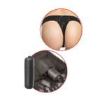 Вибропуля-вкладка черная плюс size Fetish Fantasy Series Hanky Spank Me Plus Size Vibrating Panties (Цвет: черный)