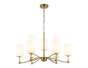 Подвесная люстра 9*E14 LH56054/6+3 BS/FR латунь/белый матовый High Light Modern Ambrella