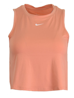 Женский топ теннисный Nike One Classic Dri-Fit Cropped Tank - apricot agate/white