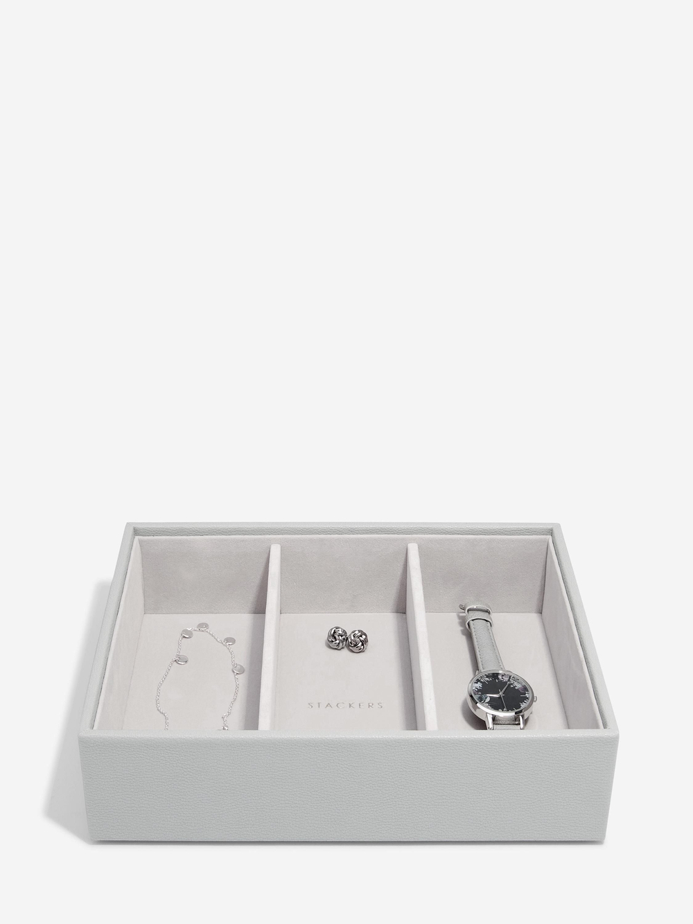 Органайзер для часов и аксессуаров Stackers Classic Watch Accessory Layer, 3 отделения - Mink (#stackers #bam #органайзердляочков #органайзер_для_очков / Искусственная кожа / White / белый / White / Китай / 6 / 300 / 300)