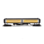AE24W-2COB-2S-M Маяк-стробоскоп 12/24 В, 24 Вт, желтый, 2-стор. (2+2 блока COB), 13 реж., крепление на магните, прикуриватель (провод 3м), 310*120*78 мм