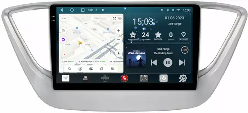 Магнитола для Hyundai Solaris 2 2017-2022, Solaris HS 2024+ - RedPower 167 Android 10, Быстрая, QLED+2K, CarPlay, SIM-слот