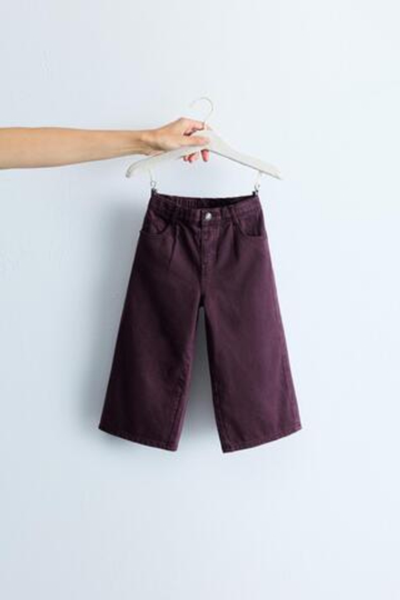 ZARA TIMELESS — БРЮКИ WIDE LEG ИЗ САРЖИ, ЛИЛОВЫЙ