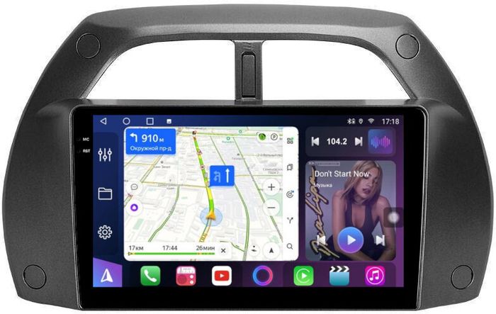 Магнитола для Toyota RAV4 2 2000-2003 - FarCar S500-TS10 монитор 9.5" QLED на Android 14, Быстрая, CarPlay, 4G SIM-слот