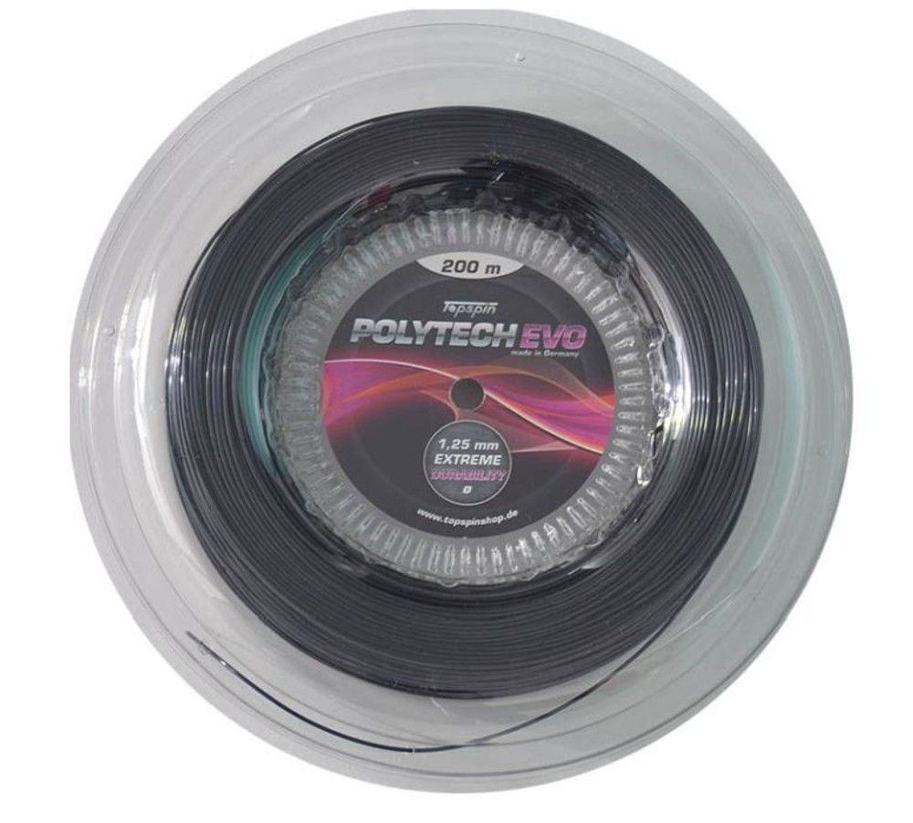 Теннисные струны Topspin Poly Tech Evo (200 m) - черный