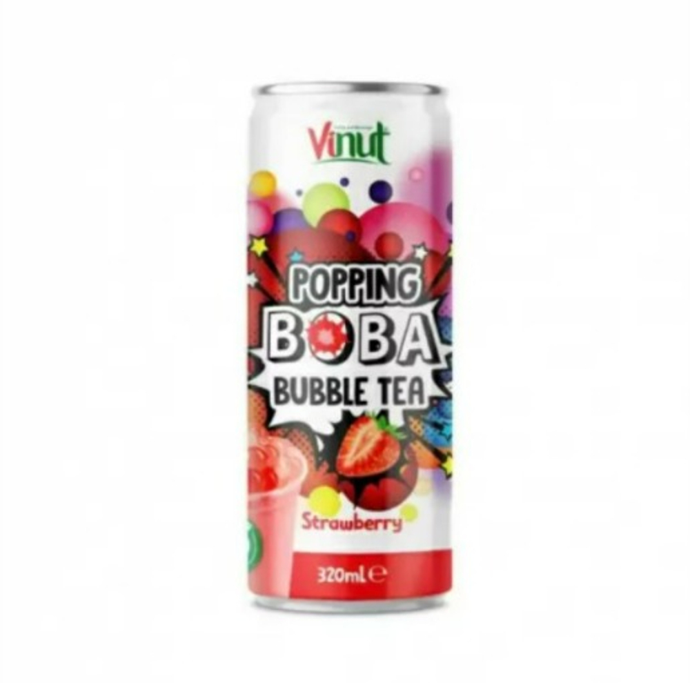 Напиток Vinut Bubble Tea Strawberry (Винут Бабл Ти Клубника) 320мл (24шт)  Вьетнам