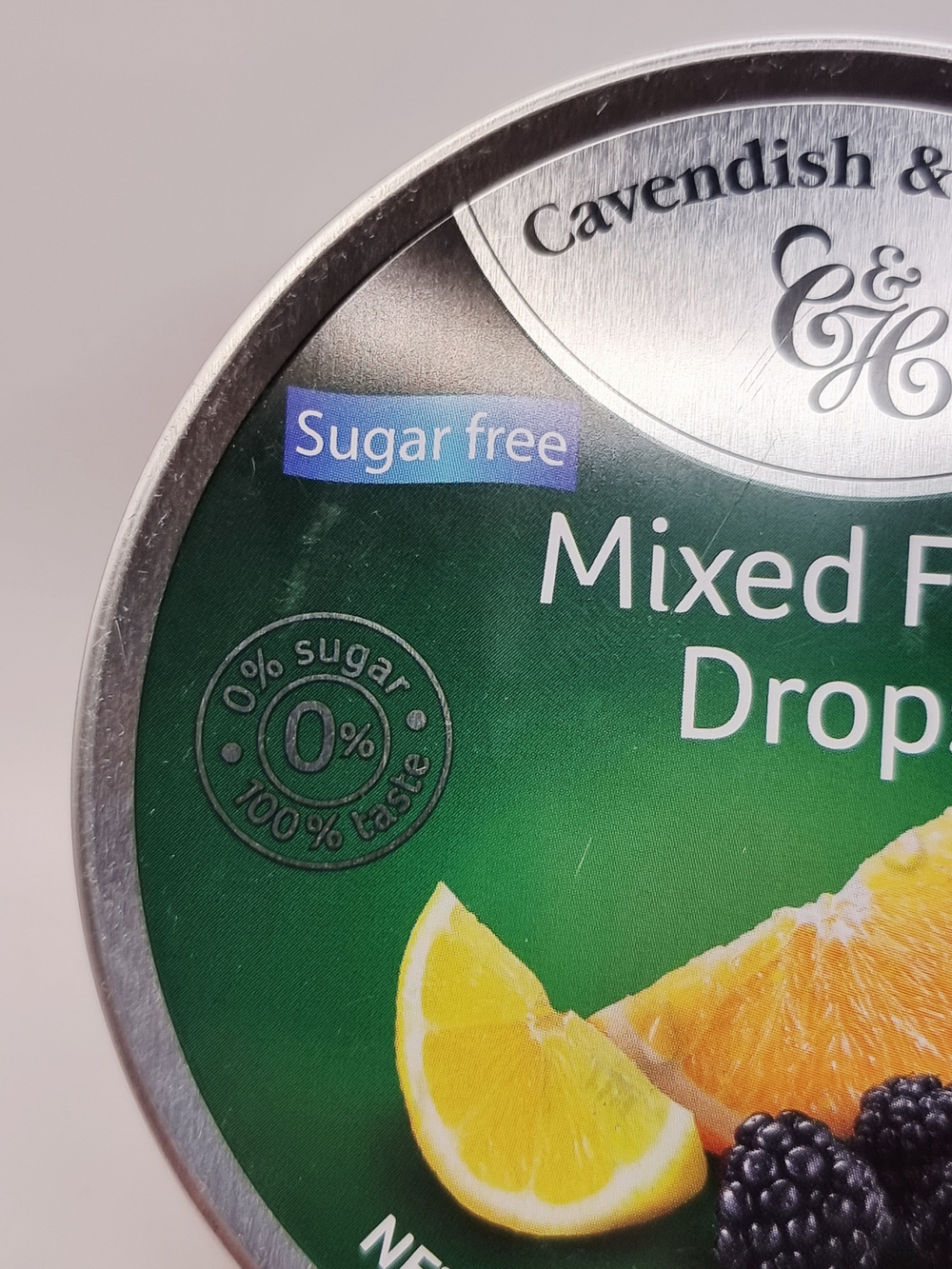 Леденцы Cavendish & Harvey Sugar Free Mixed Fruit Drops in Tin фруктово-ягодное ассорти без сахара 175 г (Германия)