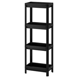 IKEA VESKEN  (ИКЕА ВЕСКЕН)  -  Стеллаж - чёрный 37х23х101 см