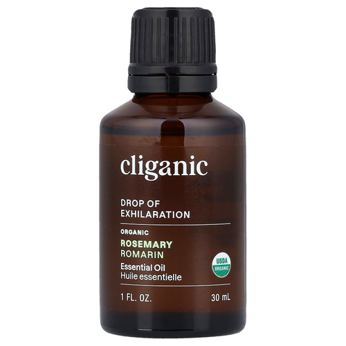 Cliganic, Drop of Exhilaration™, органическое эфирное масло розмарина, 30 мл (1 жидк. унция)