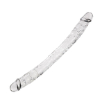 Прозрачный двусторонний фаллоимитатор Supreme Jelly Dildo - 38,5 см. (Цвет: прозрачный)