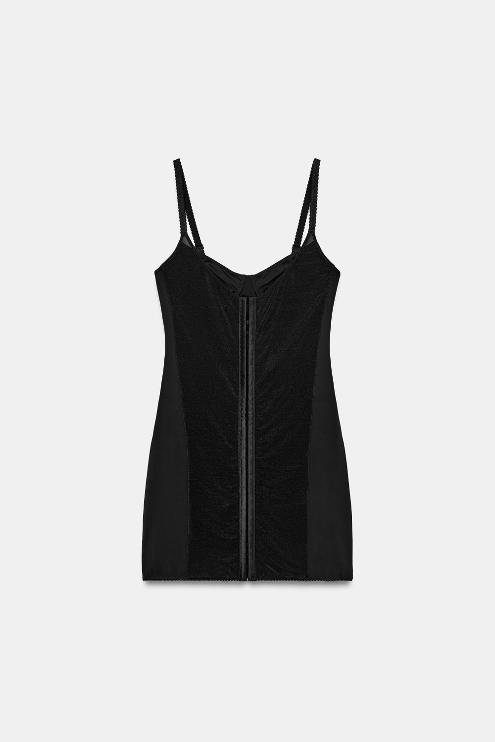КОМБИНИРОВАННОЕ ПЛАТЬЕ В БЕЛЬЕВОМ СТИЛЕ — ZARA