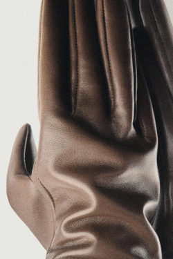 Massimo Dutti Длинные перчатки из кожи наппа - Limited Edition, бежевый
