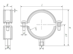 ТМС КС2 Хомут оцинкованный с epdm M8/10 15-19мм