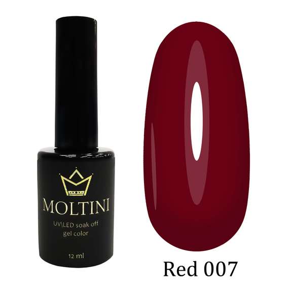 Гель-лак Moltini RED 007, 12 ml